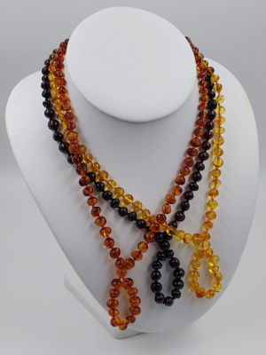 45cm Adult Baroque Amber Necklace with Glasses Loop